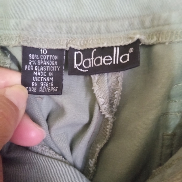 Rafaella green cropped cargo women's size 10 - Picture 6 of 8